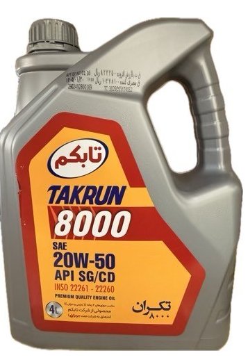 روغن موتور تابکم تکران 8000 ۴ لیتری 20W50 SG/CD