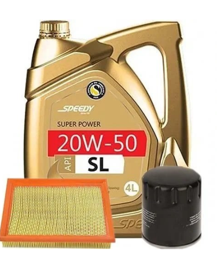 پک روغن پراید سوپر پاور اسپیدی (SL 20W50) 4L + فیلتر روغن و فیلتر هوا
