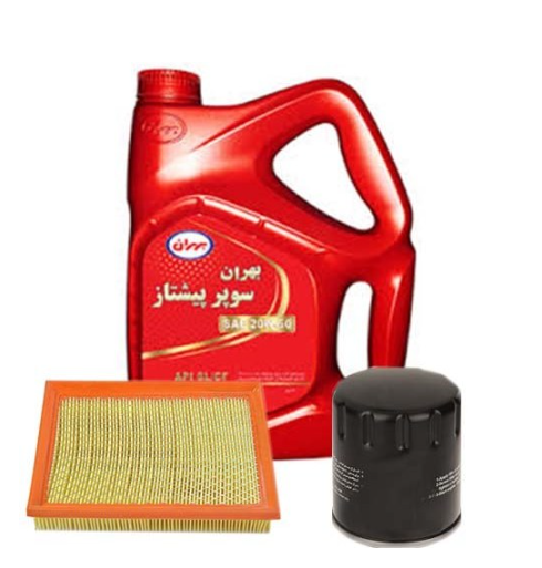 پک اقتصادی روغن موتور بهران سوپر پیشتاز ۴ لیتری SL 20W50/فیلتر هوا و روغن