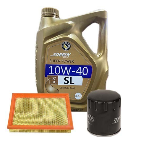 پک روغن موتور اسپیدی ۳.۵ لیتر SL 10W40 با فیلتر روغن و فیلتر هوا