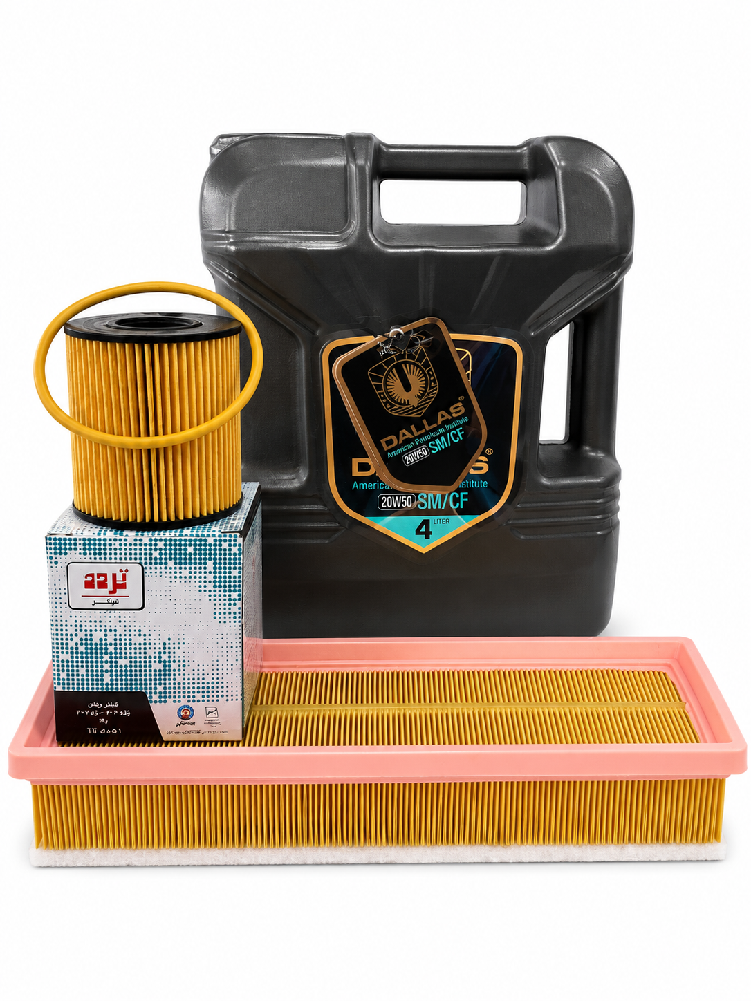 پکیج تعویض روغن پژو 206 تیپ 2  85 تا 91 دالاس20w50sm