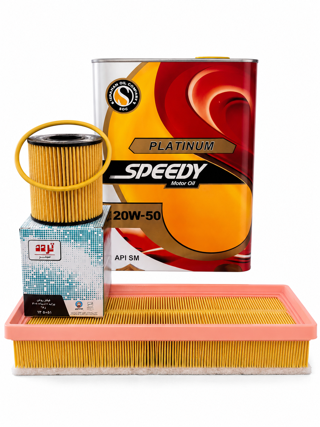 پک  تعویض روغن206تیپ2 (85به بعد) پلاتینیومsm ۲۰W50 حجم ۴ لیتر